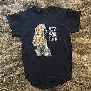 Pebby Forevee Distressed Side Slit Tee